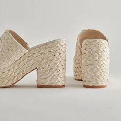 ELORA HEELS OFF WHITE RAFFIA 18 ELORA HEELS OFF WHITE RAFFIA -Modish Shoe DOLCEVITA HEELS ELORA OFFWHITE RAFFIA DETAILS 2