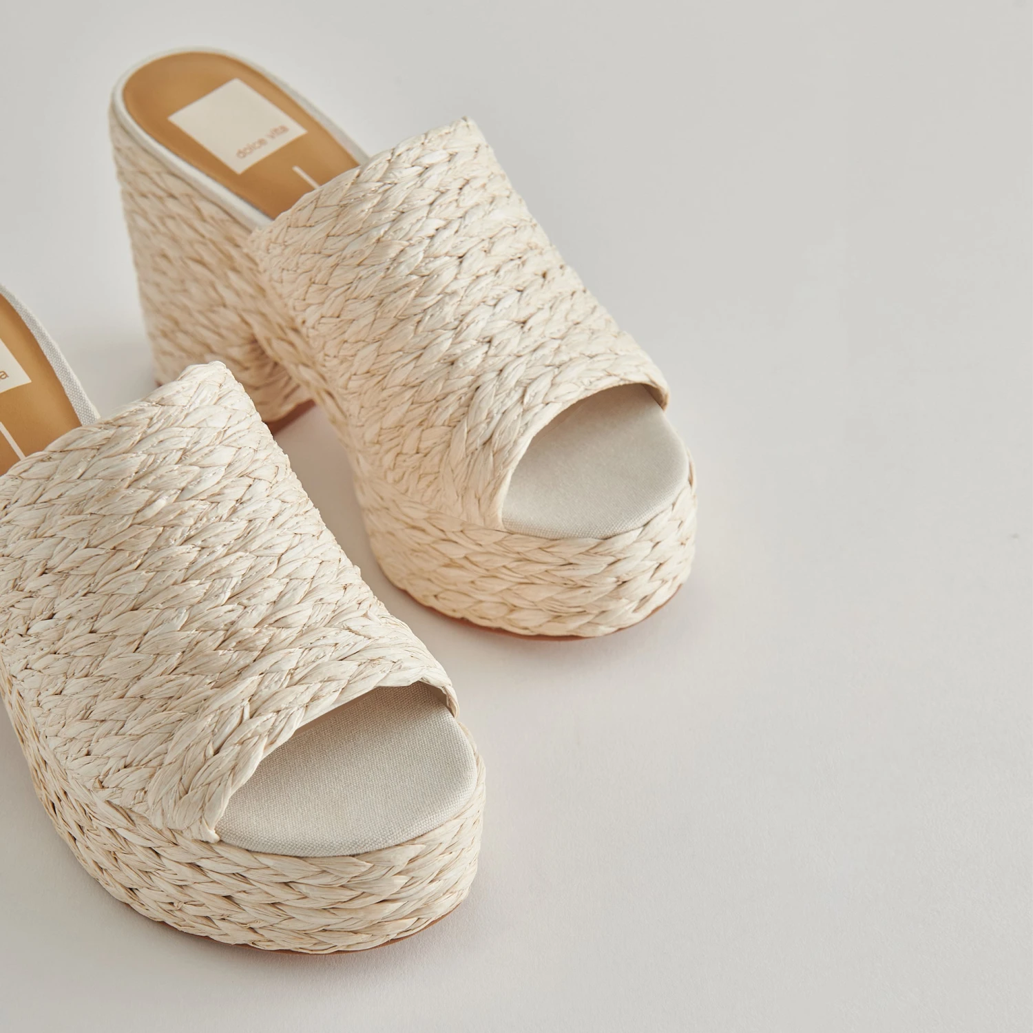 ELORA HEELS OFF WHITE RAFFIA 4 ELORA HEELS OFF WHITE RAFFIA - Image 4
