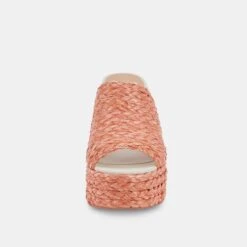 ELORA HEELS ORANGE RAFFIA -Modish Shoe DOLCEVITA HEELS ELORA ORANGERAFFIA 04