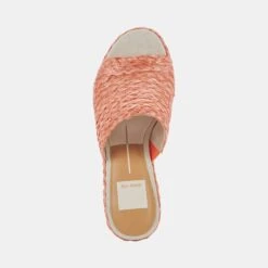 ELORA HEELS ORANGE RAFFIA -Modish Shoe DOLCEVITA HEELS ELORA ORANGERAFFIA 06