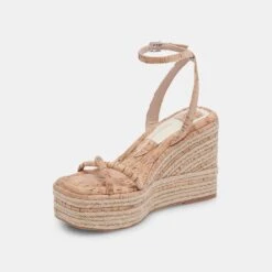 ELVIA WEDGES NATURAL CORK 12 ELVIA WEDGES NATURAL CORK -Modish Shoe DOLCEVITA HEELS ELVIA NATURALCORK 08