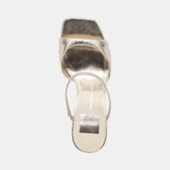 Dolce Vita JEMMY HEELS LIGHT GOLD CRINKLE PATENT -Modish Shoe DOLCEVITA HEELS JEMMY LIGHTGOLDCRINKLEPATENT 06