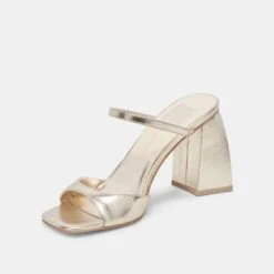 Dolce Vita JEMMY HEELS LIGHT GOLD CRINKLE PATENT -Modish Shoe DOLCEVITA HEELS JEMMY LIGHTGOLDCRINKLEPATENT 08