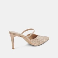 Dolce Vita KANIKA CRYSTAL HEELS LIGHT GOLD FABRIC -Modish Shoe DOLCEVITA HEELS KANIKACRYSTAL LIGHTGOLDFABRIC 03