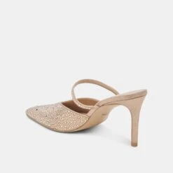 Dolce Vita KANIKA CRYSTAL HEELS LIGHT GOLD FABRIC -Modish Shoe DOLCEVITA HEELS KANIKACRYSTAL LIGHTGOLDFABRIC 08