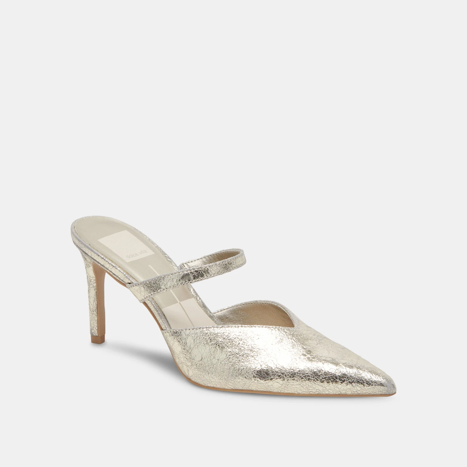 Dolce Vita KANIKA HEELS PLATINUM DISTRESSED LEATHER 2 Dolce Vita KANIKA HEELS PLATINUM DISTRESSED LEATHER - Image 2