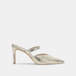 Dolce Vita KANIKA HEELS PLATINUM DISTRESSED LEATHER