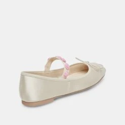 Dolce Vita LILLY BALLET FLATS IVORY MULTI SATIN -Modish Shoe DOLCEVITA HEELS LILLY IVORYMULTISATIN 03