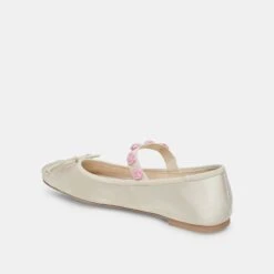 Dolce Vita LILLY BALLET FLATS IVORY MULTI SATIN -Modish Shoe DOLCEVITA HEELS LILLY IVORYMULTISATIN 09