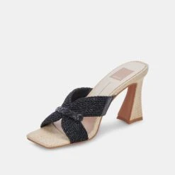 NITRO HEELS BLACK RAFFIA -Modish Shoe DOLCEVITA HEELS NITRO BLACKRAFFIA 08