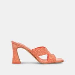NITRO HEELS ORANGE RAFFIA