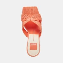 NITRO HEELS ORANGE RAFFIA -Modish Shoe DOLCEVITA HEELS NITRO ORANGERAFFIA 06