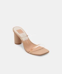 NOLES HEELS NUDE CRYSTAL -Modish Shoe DOLCEVITA HEELS NOLES VINYL NUDE