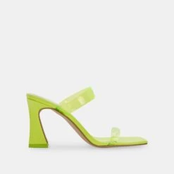 NOVAH HEELS NEON LIME VINYL