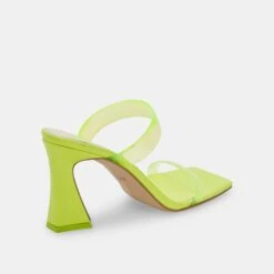 NOVAH HEELS NEON LIME VINYL 11 NOVAH HEELS NEON LIME VINYL -Modish Shoe DOLCEVITA HEELS NOVAH NEONLIMEVINYL 03