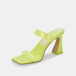 NOVAH HEELS NEON LIME VINYL 12 NOVAH HEELS NEON LIME VINYL -Modish Shoe DOLCEVITA HEELS NOVAH NEONLIMEVINYL 08