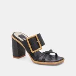 ONNIE HEELS ONYX RAFFIA -Modish Shoe DOLCEVITA HEELS ONNIE ONYXRAFFIA 01