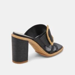 ONNIE HEELS ONYX RAFFIA -Modish Shoe DOLCEVITA HEELS ONNIE ONYXRAFFIA 03