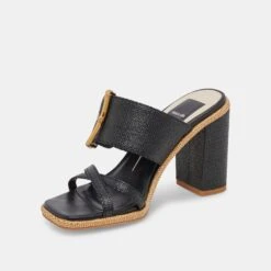 ONNIE HEELS ONYX RAFFIA -Modish Shoe DOLCEVITA HEELS ONNIE ONYXRAFFIA 08