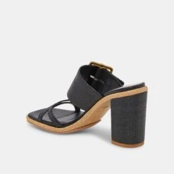 ONNIE HEELS ONYX RAFFIA -Modish Shoe DOLCEVITA HEELS ONNIE ONYXRAFFIA 09