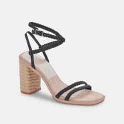 ORO HEELS BLACK STELLA -Modish Shoe DOLCEVITA HEELS ORO BLACKSTELLA 01