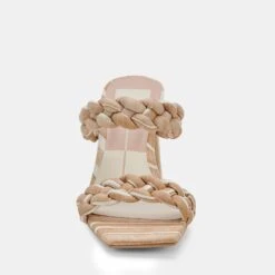 PAILY HEELS WHITE STRIPE FABRIC -Modish Shoe DOLCEVITA HEELS PAILY WHITESTRIPEFABRIC 04 1