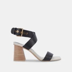 PAYTIN HEELS BLACK LEATHER