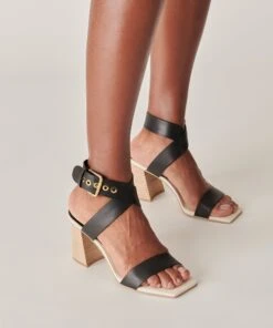 PAYTIN HEELS BLACK LEATHER -Modish Shoe DOLCEVITA HEELS PAYTIN BLACKLEATHER ONFOOT 2