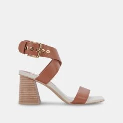 PAYTIN HEELS BROWN LEATHER