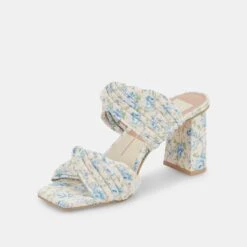 PILTON HEELS BLUE FLORAL STELLA -Modish Shoe DOLCEVITA HEELS PILTON BLUEFLORALSTELLA 08