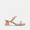 RIVER PEARL HEELS BLUSH MULTI PEARLS