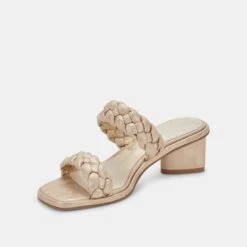 RONIN SANDALS LIGHT GOLD STELLA -Modish Shoe DOLCEVITA HEELS RONIN LIGHTGOLDMETALICSTELLASUEDE 08