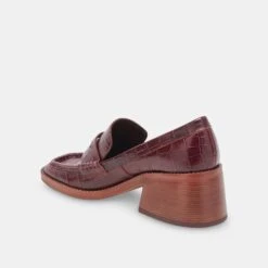 Dolce Vita TALIE LOAFERS CABERNET EMBOSSED LEATHER -Modish Shoe DOLCEVITA HEELS TALIE CABERNETEMBOSSEDLEATHER 09 69e5ea03 7878 46cf b218 bceaf2b41a6c