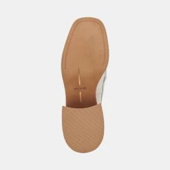 Dolce Vita TALIE LOAFERS IVORY EMBOSSED LEATHER -Modish Shoe DOLCEVITA HEELS TALIE IVORYEMBOSSEDLEATHER 07