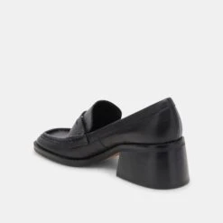 Dolce Vita TALIE LOAFERS ONYX EMBOSSED LEATHER -Modish Shoe DOLCEVITA HEELS TALIE ONYXEMBOSSEDLEATHER 08