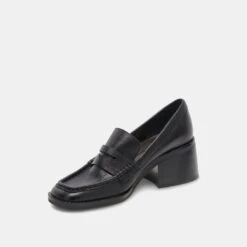 Dolce Vita TALIE LOAFERS ONYX EMBOSSED LEATHER -Modish Shoe DOLCEVITA HEELS TALIE ONYXEMBOSSEDLEATHER 09