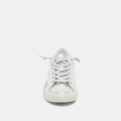 Dolce Vita ZINA SNEAKERS WHITE SILVER LEATHER -Modish Shoe DOLCEVITA HEELS ZINA WHITESILVERRECYCLEDLEATHER 04