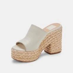ELORA HEELS IVORY LEATHER 14 ELORA HEELS IVORY LEATHER -Modish Shoe DOLCEVITA HEEL ELORA IVORYLEATHER 08