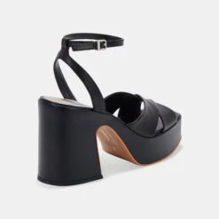 WESSI HEELS BLACK LEATHER -Modish Shoe DOLCEVITA HEEL WESSI BLACK 03