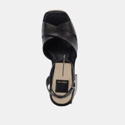 WESSI HEELS BLACK LEATHER -Modish Shoe DOLCEVITA HEEL WESSI BLACK 06