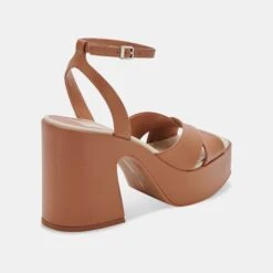 WESSI HEELS CARAMEL LEATHER -Modish Shoe DOLCEVITA HEEL WESSI CARAMEL 03