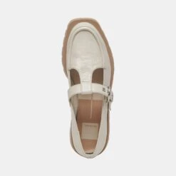 Dolce Vita EBBIE FLATS IVORY PATENT LEATHER -Modish Shoe DOLCEVITA LOAFERS EBBIE IVORYPATENETLEATHER 06
