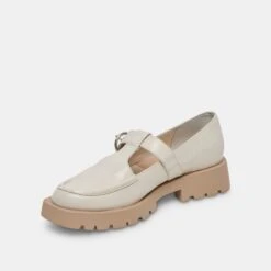 Dolce Vita EBBIE FLATS IVORY PATENT LEATHER -Modish Shoe DOLCEVITA LOAFERS EBBIE IVORYPATENETLEATHER 08