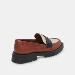 Dolce Vita ELIAS FLATS BROWN BLACK LEATHER -Modish Shoe DOLCEVITA LOAFERS ELIAS BROWNBLACKLEATHER 03