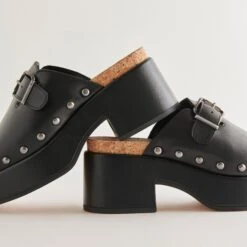 Dolce Vita YEVAN CLOGS BLACK LEATHER