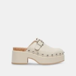 Dolce Vita YEVAN CLOGS IVORY LEATHER