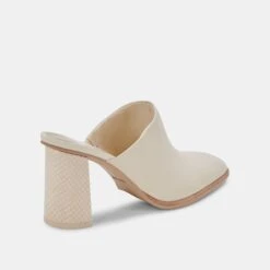 PAREZ MULES CREAM LEATHER -Modish Shoe DOLCEVITA MULES PAREZ CREAMLEATHER 03