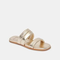 ADORE SANDALS GOLD METALLIC LEATHER -Modish Shoe DOLCEVITA SANDALS ADORE GOLDMETALLICLEATHER 01