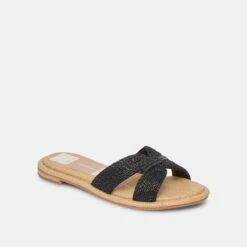 ATOMIC SANDALS BLACK RAFFIA -Modish Shoe DOLCEVITA SANDALS ATOMIC BLACKRAFFIA 01