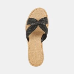 ATOMIC SANDALS BLACK RAFFIA -Modish Shoe DOLCEVITA SANDALS ATOMIC BLACKRAFFIA 06